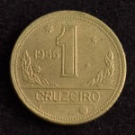 Moeda Brasileira, Valor 1 Cruzeiro, Ano 1956 ( mais Rara da Série), Bronze Alumínio, Soberba.