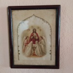 Antigo quadro gravura - Sagrado Coração de Jesus . Mede: 22x18 cm 