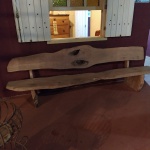 Banco  em madeira maciça de PEQUI natural . Mede: 280x55x80  cm