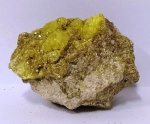 Mineralogia -Enxofre Cristal na Gipsita - 5,3 cm