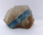 Mineralogia -Água Marinha Azulada com Quartzo - 4,2 cm