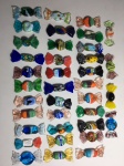 ITÁLIA - Raríssima e linda coleção totalizando 37 balas artesanais finamente executadas em murano de ótima qualidade e manufatura italiana. Cada mede 6CM. Perfeito estado de conservação.