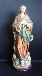 Antiga Imagem representando Nossa Senhora, em estuque policromado. Com mínimas marcas do tempo. Alt. 30 cm. (Circa 1960/1970)