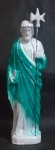 Lindíssima Imaginária - imagem laqueada de verde e branco de São Judas em estuque. Med. 30 cm alt.