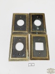 Lote 4 espelhos Interruptores e Tomada em Bronze. Medida: 11,5 cm x 8 cm