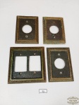 Lote 4 espelhos Interruptores e Tomada em Bronze. Medida: 11,5 cm x 8 cm e  11,5 cm x 11,5 cm