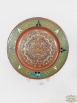 Prato Decorativo em Cobre c representando calendario Maya Mexicano  Medida: 28 cm diametro