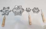 Kit Frisador Modelador Eva Forma Flores Aluminio