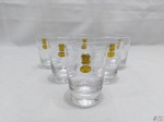 Jogo de 6 copos de aperitivo em cristal Hering, lapidado à mão, peças seladas. Medindo 6cm de diâmetro x 8cm de altura.