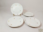 4 Pires em Porcelana Renner Floral e Friso Ouro. Medida: 17 cm diametro