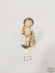 Enfeite Escultura em Porcelana Alemã  W. Gerrmany.Representando Menino. Medida: 10 cm altura . Apresenta pequenos Bicados  e perdas