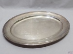 Travessa oval rasa em prata 90 Wolff. Medindo 47,5cm x 36cm.