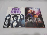 Lote de 2 livros, sendo um "Led-Zepellin" e um do " Pink Floyd".