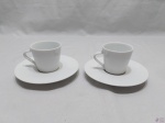 Par de xícaras de café em porcelana promocional da Nespresso Collections Andrée Putman.
