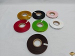 Lote de 7 fitas coloridas para artesanato.