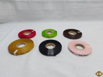 Lote de 6 fitas coloridas para artesanato.