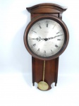 Relógio de parede Kienzle em madeira, não testado, precisando de reparos, no estado, (53x23 cm)