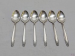 Jogo de 6 colheres de sopa em prata 90 Eberle, modelo 1215. Medindo 18,5cm de comprimento.
