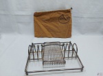 Organizador de talher em prata 90 Riva com fundo em acrílico, necessita limpeza, sem uso. Medindo 27,5cm x 22cm x 8,5cm de altura.