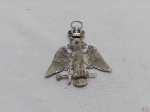 Pingente de Águia Bicéfala Kosova Russian em prata 925. Medindo 8,5cm x 6cm. Pesando 61 gramas.