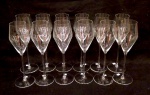 12 Taças champanhe em cristal austríaco,                                                                                                      em perfeito estado, com a marca, Zalto DenkArt                                                                                                                   Altura 24 cm.