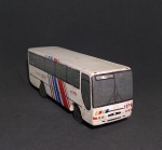 Lindo Ônibus todo confeccionado em Madeira pintado a mão - Representando A empresa de ônibus Transalfa Nº 1379 - Rodas giram - Medida: 22,5 x 8 x 6 cm.