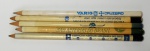 Lote de 5 Antigos Raros e colecionáveis Lápis Representando Empresas Aéreas - Medida de cada: 17,5 cm de comprimento.