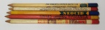 Lote de 5 Antigos Raros e Colecionáveis Lápis Representando Diversas Empresas - Medida: 18 cm de comprimento.