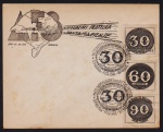 Brasil 1943 - Envelope com série completa do centenário dos Olhos de Boi e carimbos comemorativos!