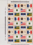 Brasil 1981 - Bandeiras, selo em folha completa de 50 selos sem carimbo com goma!
