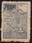 Brasil 1934 - Selo Pacelli, 700 réis, segunda tiragem, sem carimbo e ainda com goma! Valor de catálogo em R$ 1.100,00.