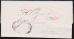 Itália 1849 - Carta pré-filatélica circulada na Itália com carimbos de saída em vermelho de GIRGENTI em perfeito estado de conservação! Trata-se de um impresso da Prefeitura da Província de Girgenti