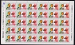 Brasil 1995 - Marconi em folha completa de 30 selos sem carimbo com goma!