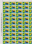 Brasil 1988 - Abertura dos Portos, folha completa com 55 selos sem carimbo com goma! (Um único selo com furo de traça).