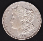 Estados Unidos 1921 - Moeda de 1 dólar em prata dita MORGAN DOLLAR, em perfeito estado de conservação!