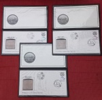 Brasil 1983 - Brasiliana 83, série de 3 envelopes FDC's oficiais dos correios com medalhas de bronze da Casa da Moeda do Brasil! Peças raras de coleção para filatelia e numismática!