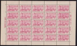 Brasil 1960 - Retorno dos restos mortais, selo em folha completa de 25 selos sem carimbo com goma!