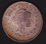 Brasil 1912 - Moeda de prata no valor de 500 réis, em estado absolutamente flor de cunho! Moeda fechada em SLAB protetor!