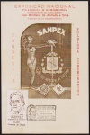 Brasil 1963 - SANPEX. Rara folhinha da Exposição Santista com selo e carimbo comemorativo!