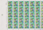 Brasil 1969 - Aquariofilia, selo em folha completa de 35 selos sem carimbo emitidos sem goma!