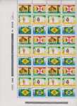 Brasil 1978 - Bandeiras em folha completa de 36 selos sem carimbo e com goma!