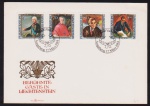 Liechteinstein 1984 - Envelope FDC com selos e carimbos alusivo ao tema personalidades!