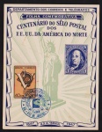 Brasil 1947 - Folhinha oficial alusiva ao Centenário do selo postal americano!