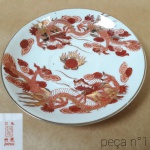 Porcelana - Antigo Pires. Made in Japan, Legítimo Oriental em fina porcelana casca de ostra.