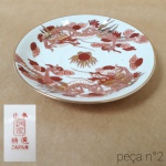 Porcelana - Antigo Pires. Made in Japan, Legítimo Oriental em fina porcelana casca de ostra.