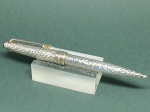 Montblanc caneta esferográfica, prata martelada, trabalho SK !!!Esta caneta era originalmente uma solitaire, de prata, e que foi posteriormente feito o trabalho "martelèe" , por Sergio N. Kullock. . Está perfeita.