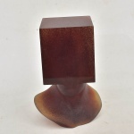 SOSNOWSKY - ALEXANDRE JOSEFH (SACHA SOSNO), OBRA TÊTE CARREÉ, ESCULTURA PASTA DE VIDRO, ASS, DAT 1998, TIRAGEM 72/75  NA LATERAL 23 CM X 11 CM  X 12 CM