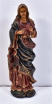 ARTE SACRA - Imagem  representando Nossa senhora em grande dimensão em rica policrimia e madeira. Medida: 64 alt x 20 comp x 16 prof