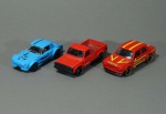 HOTWHEELS - Lote composto por 3 miniaturas: DTW94 Fairlady 2000, Mazda REPU DXT100 e Datsun Bluebird 510. MATTEL 2018