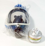 SOBREVIVENCIALISMO - Máscara FULLFACE, Air Safety, acompanha 1 filtro para químicos, radiação, vapores tóxicos e afins. Lacrado na caixa, validade 2023.